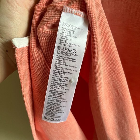 Tommy Bahama Salmon Pink Polo Shirt Short Sleeve Mens Size M Athletic Button Up - Picture 3 of 6